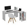 White L-shaped Computer Desk Corner PC Workstation Home Office Study Table