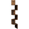 5 Tier Floating Wall Shelves Corner Shelf Storage Display Holder Bookcase Set