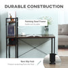 Industrial Large Office Desk Metal Vintage Writing Computer Table Shelf Shelves