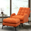 Velvet Recliner Armchair Chaise Longue Sofa Chair Bed Sleeper Lounger+Footst