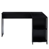 L-Shaped Home Office Desk Corner Computer Desk Black/White for Home Study Work