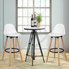 2x Breakfast Bar Stool High Chair PU Leather Kitchen Chrome w/Footrest Home Shop