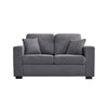 Luxury 2, 3 Seater Linen Fabric Sofa Lounger Couch Settee Armchair with 2 Pillow