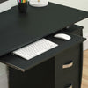 Otley Computer Desk 3 Drawer Laptop PC Study Table Workstation Home Office Black