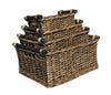 WILLOW WICKER STORAGE BASKET KITCHEN LOG GIFT HAMPER BASKET + HANDLES