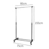 Hanging Clothes Rail Rack Adjustable Mobile Storage Stand On Wheels Garment UK