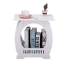 Small Side End Coffee Table Beside lamp Stand Nightstand Storage Shelf White