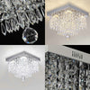 20CM LED Crystal Pendant Lights Modern Bedroom Fitting Ceiling Lights Chandelier