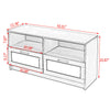 Modern 106cm TV Unit Cabinet Stand Media Lowboard Sideboard Livingroom Furniture