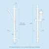 Thermostatic Bathroom Bath Shower Valve Mixer Tap With Slider Rail Kit & Handset