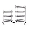 Kitchen Storage Cart Household living room 4 Tier Utility Cart With Hook Black
