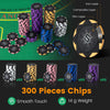 300-Piece Poker Chip Set 14 Gram Claytec Chips w/ Carrying Case 2 Decks of Card