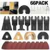 66PCS Oscillating Multi Tool Saw Blades Set Carbide Blade Kit For Dewalt Makita