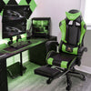 JL Comfurni Racing Gaming Home Office Chair Swivel Sports Computer Desk Recliner