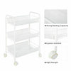 3 Tier Multi-purpose Trolley Cart Rolling Mesh Storage Rack Shelf with Wheel New