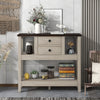 BUFFET SIDEBOARD CUPBOARD ACCENT CONSOLE TABLE W/ SHELF 2 CABINETS AND 2 DRAWERS