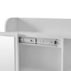 Slide Mirror Dressing Table Makeup Desk Adjustable With Stool Bedroom White