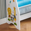 Children Bookshelf Kids Sling Book Rack with Storage Bins Toys Organizer White