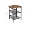 Industrial Style Side Table End Small Cabinet Vintage Bedside Unit Nightstand