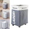 Folding Large Rolling Laundry Basket with Wheel Dirty Clothes Hamper Storage Bin