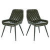 2x Dining Chairs Living Room Chairs with leather+metal Counter Chairs Bar Stools