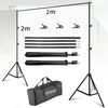 Adjustable Photography Background Support Stand Backdrop Crossbar Kit 3Clip