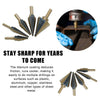 5 Pieces HSS Step Large Cone Drill Hole Cutter Bit Set Tool + Case New