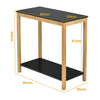 2-Tier Console Table Sofa Side Table Narrow End Table Hall Desk Storage Shelf