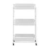3 Tier Slim Kitchen Storage Trolley Cart Rack Tray Shelf Rolling Wheel W/ Handle