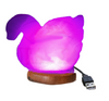 Natural Swan Shape Himalayan Salt Light Lamp USB Colour Changing Crystal Lamps