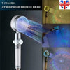 LED Hand Shower Head for Bath High Pressure Water Saving Filter Spa Rain UK