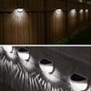 4/8 X LED SOLAR POWER GARDEN FENCE LIGHTS WALL OUTDOOR SECURITY LAMPS COLD LIGHT