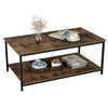 Coffee Table 2 Tiers Industrial Centre Table Side Table Wood End Table