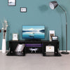 Modern 160cm TV Unit Cabinet Stand High Gloss Doors with LED Lights Black
