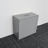 UK GREY WOODEN SLIMLINE BATHROOM STORAGE UNIT LAUNDRY TOILET CLEANING TIDY BOX