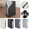 Narrow Slim Laundry Hamper Slide Out Trolley Basket Washing Clothes Storage Bag