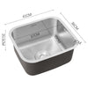 Modern Stainless Steel Kitchen Sink Small Catering Single Bowl w/ Drainer Waste