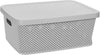Small Large Plastic Storage Box with Lid Kitchen Home Office Basket Container