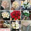 18 Heads Silk Rose Artificial Fake Flowers Bouquet Wedding Home Party Decor UK
