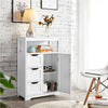 Bathroom Floor Cabinet Storage Unit 3 Drawers Hallway Living Room Bedroom White