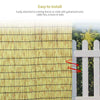 4M Slatted Bamboo Fence Screening Roll Natural Slat Panel Privacy Garden Penal