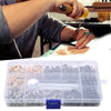 Metal 100Sets Snap Fasteners Poppers Press Stud Kit Buttons with Fixing Tools