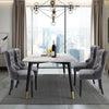 Velvet Dining Chair with Door Knocker Bedroom Dressing Accent Seat 1/2/4/6Chairs