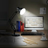 Metal Swing Arm Desk Lamps with LED Bulb Clamp Adjustable Table Lamp for Bedroom