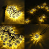 50 LED Moroccan Solar Garden String Lights Hanging Lantern Fairy Light Outdoor