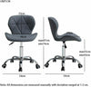 Adjustable Office Chair Cushion 5 Legged Wheels Swivel Computer Desk PU Leather