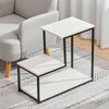 3 Tiers Sofa End Side Coffee Table Bedside Table Night Stand Lamp Marble Effect