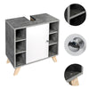 Bathroom Sink Storage Cabinet Under Free Standing With Shelves Furniture Grey