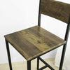 Industrial Bar Table and 2 Stools Dining Kitchen Vintage Tall Breakfast Rustic