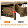 Industrial Console Table with Drawer & 2 Open Shelves Versatile Entryway Table